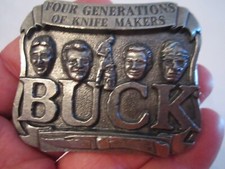 BUCK KNIVES LIMITED EDITION BELT BUCKLE - 2 3/4" X 2 1/4" - VERY HEAVY - GW8