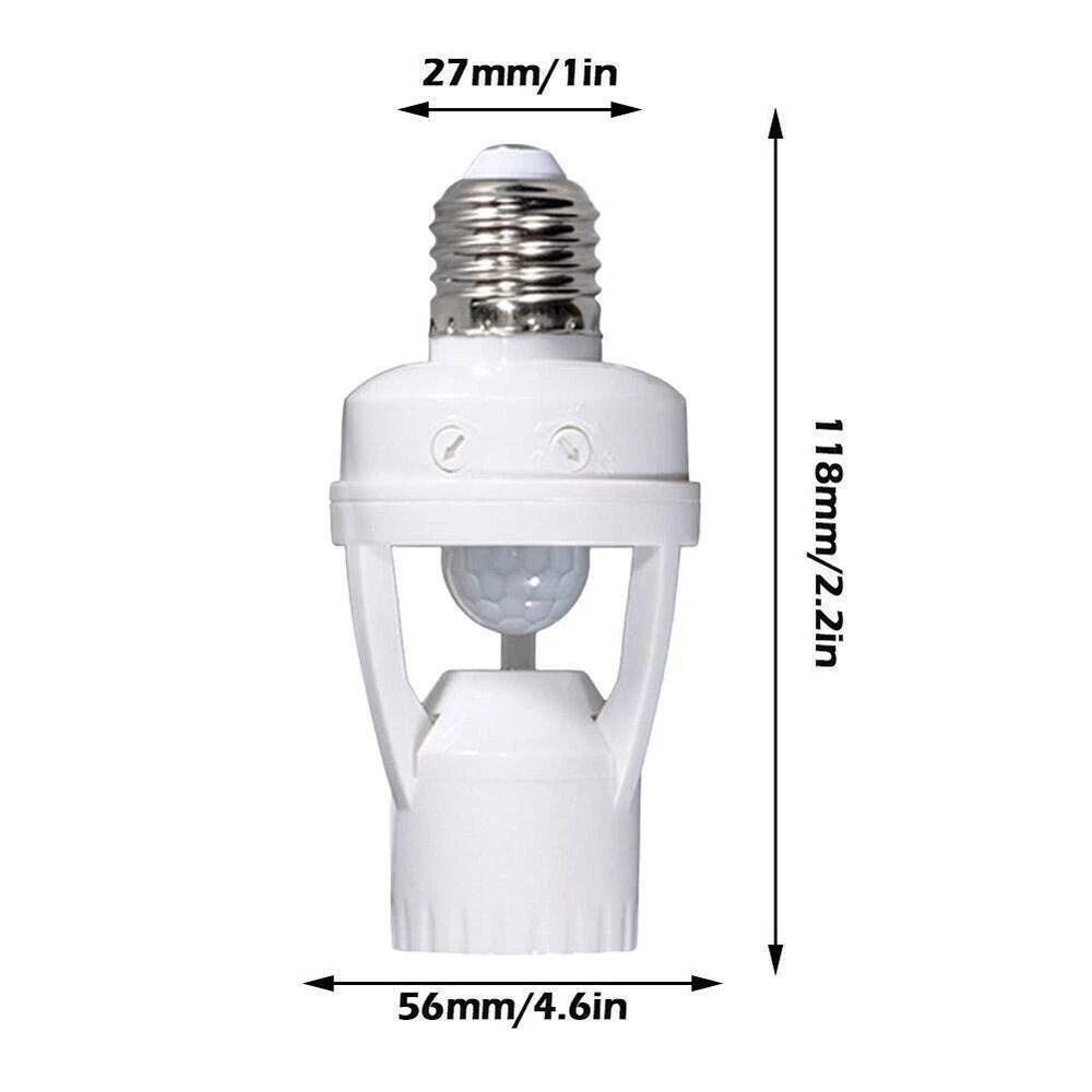 Base Holder Bulb Adapter Lamp Switch E27 Light Bulb Sockets PIR