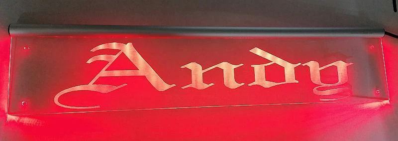 Thorsten LED Namensschild oder dein Name LKW Truckerschild personalisiert Thor - Bild 4 von 4