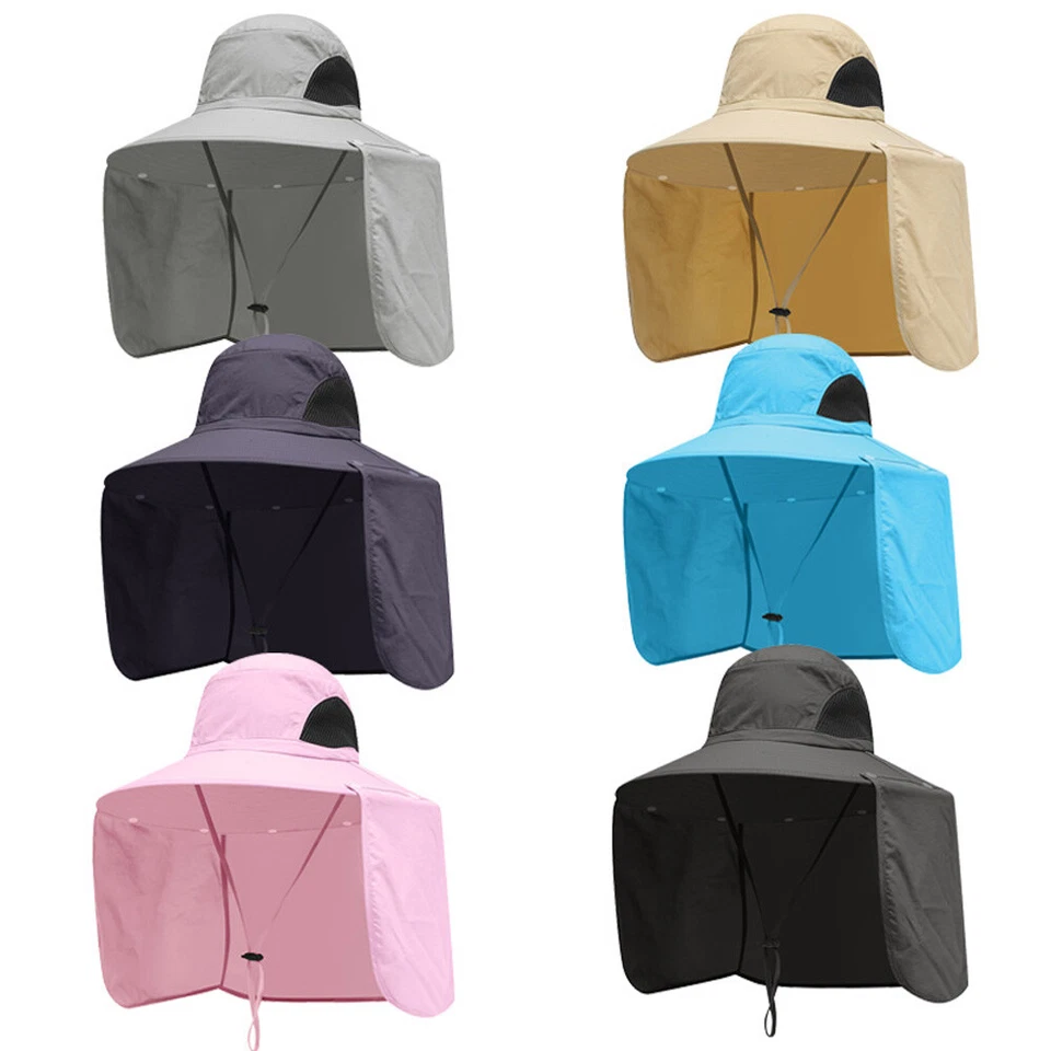 Men Women Fisherman Hat Neck Ear Flap Cover Hats Outdoor Summer Fishing Cap - Image 2 of 4