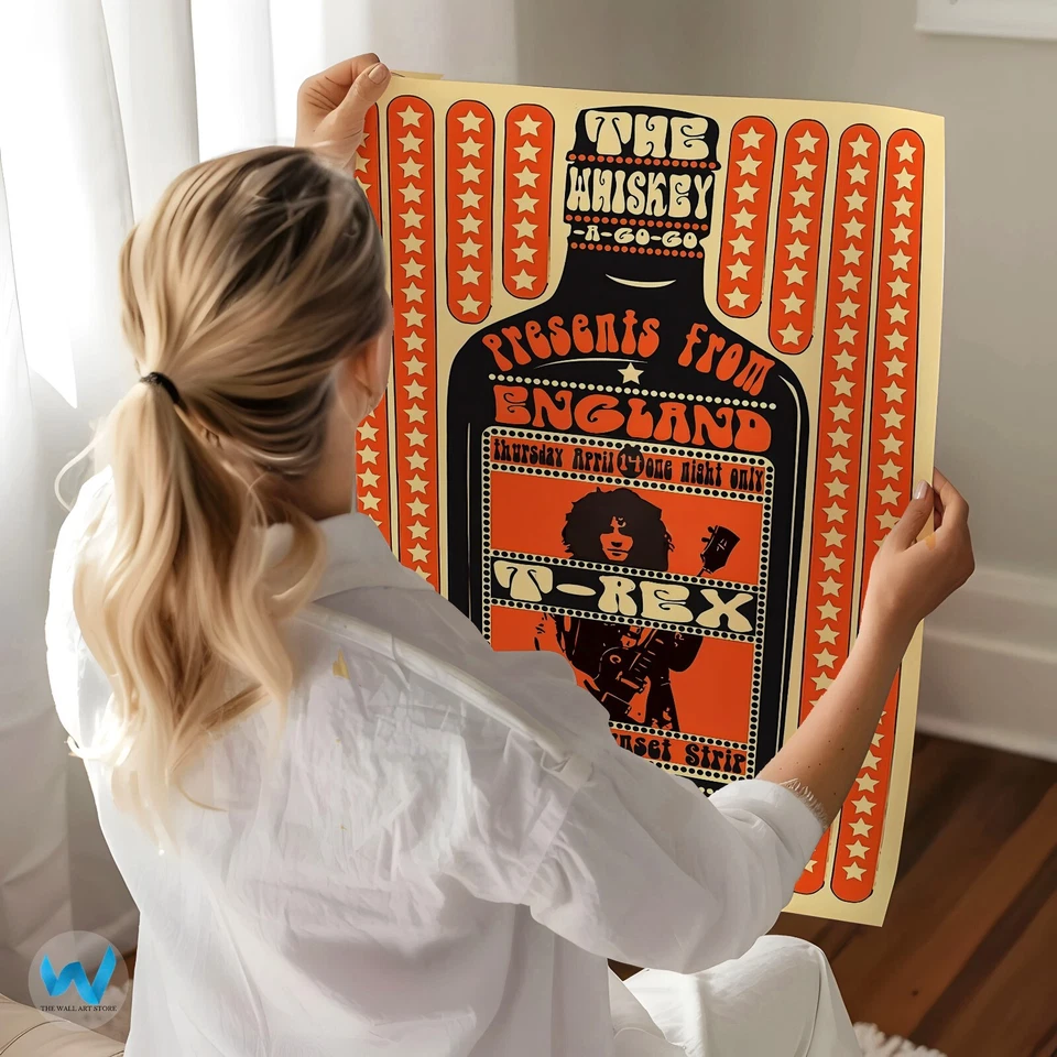 T. Rex Whisky A Go-Go Sunset Strip Poster Wall Art - 12X16/16X20/18X24/24X36 - Изображение 2 из 4