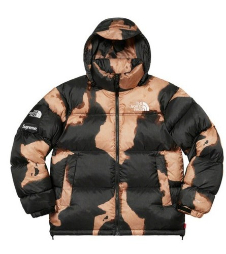 Supreme x The North Face Bleached Denim Print Nuptse Jacket Large ...
