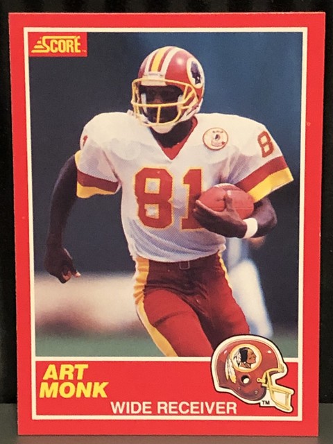 1989 Score Art Monk Washington Redskins NFL Football Card 130 Syracuse