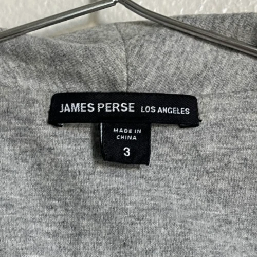 Blazer James Perse para mujer jersey limpio de algodón en gris jaspeado talla 3/GRANDE Foto 4 de 4