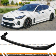 For 2018-23 Kia Stinger Gt Kdm Gloss Black 3pc Front Bumper Lip Splitter Spoiler For 2018-23 Kia Stinger Gt Kdm Gloss Black 3pc Front Bumper Lip Splitter Spoiler