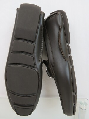 BALLY DRULIO DARK BROWN CHOCOLATE LEATHER METAL LOGO DRIVING LOAFERS US 11 D s-l1200.jpg main image 3