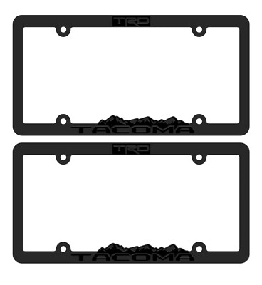 2 Blackout TRD-Tacoma-Custom-License-Plate-Frame-Toyota-Racing-Development-taco