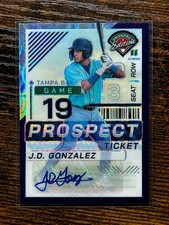 2024 Panini Prospect Edition J.D. GONZALEZ Purple Power PRIZM AUTO 15/49 #116