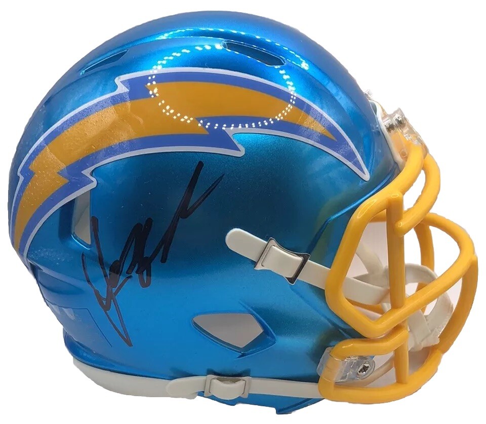 Jim Harbaugh Autographed Signed Los Angeles Chargers AUTO LA FLASH MINI HELMET PSA/DNA 