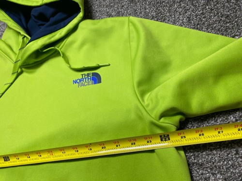 The North Face Hoodie Mens XL Lime Bright Green Fleece Pullover Sweatshirt - Picture 6 of 10