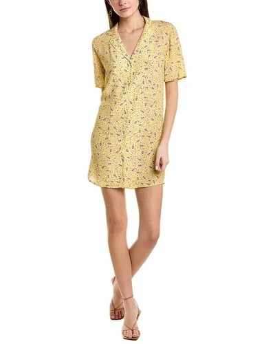 Favorite Daughter The Drew Women's Size Small Yellow Floral Print Shirt Dress