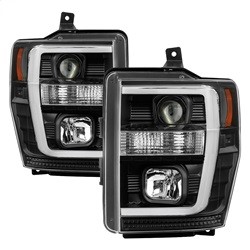 Spyder Auto Version 2 Projector Headlights - Light Bar DRL - Black 5084477