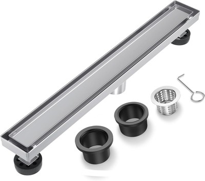 Linear Shower Drain 30 Inch Brushed Nickel with Tile Insert Grate, Rectangle ...