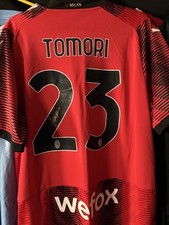 AUTENTICA STRISCIA TOMORI AC MILANO AUTOGRAFATA