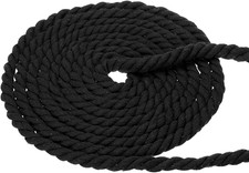1/2 Inch X 50 Feet Natural Twisted Cotton Rope, 3 Strand Strong Thick