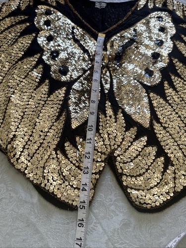 De colección Para Mujer ASO Beyoncé Seda Lentejuelas Cuentas Mariposa Prendas para el torso Talla M Disco Hada Y2K - Imagen 15 de 17