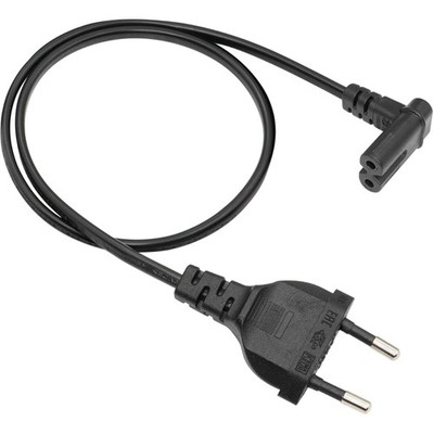 Euro Plug to C7 Socket Power Cable 2-Pin 90 Degree  Plug to Euro Double Socke...