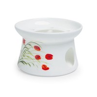 Tealogic Caprice StöVchen FüR Teekanne Mit Mohnblumen Fine Bone China Porzellan