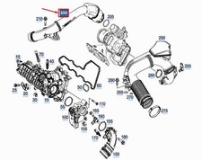 MERCEDES-BENZ A W177 Motor Ladeluftleitung A2820980007 NEU ORIGINAL