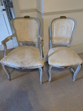 2 Louis XIV XV French Style Shabby Chic Chairs *Upholstery Needed*