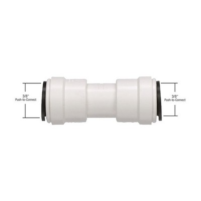 American Motorhome RV 3/8" Water Pipe Push Fit Straight 013515-08