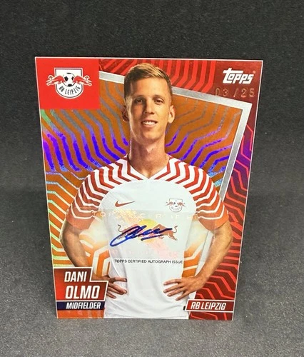 Dani Olmo /25 Auto Orange - 2023-24 Topps RB Leipzig 100% Team Set Autogramm