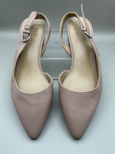 Naturalizer Banks Womens Slingback Pumps Flats Leather Pink Size 4M - Picture 2 of 7