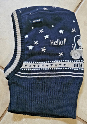 MAXIMO - Baby Boys Winter Hat - Dark Blue & White  - Size 6-12M