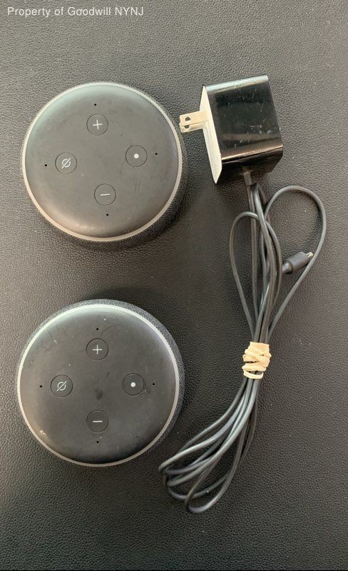 Amazon Echo Dot 3rd Gen Smart Speaker Charcoal Lot of 2 Tested Working
