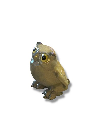 Hagen Renaker miniatura mini ceramica grigia mamma fienile gufo uccellino figura statuina - Foto 2 di 4