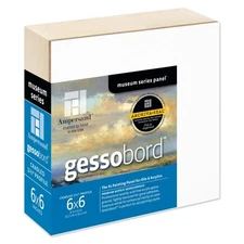 Ampersand 6x6 Gessobord Museum Quality Cradled Panel for Oil Acrylic Painting