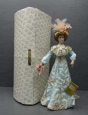 Franklin Mint Heirloom 21" Porcelain Gibson Girl Limited Ed. Bridesmaid Doll Box
