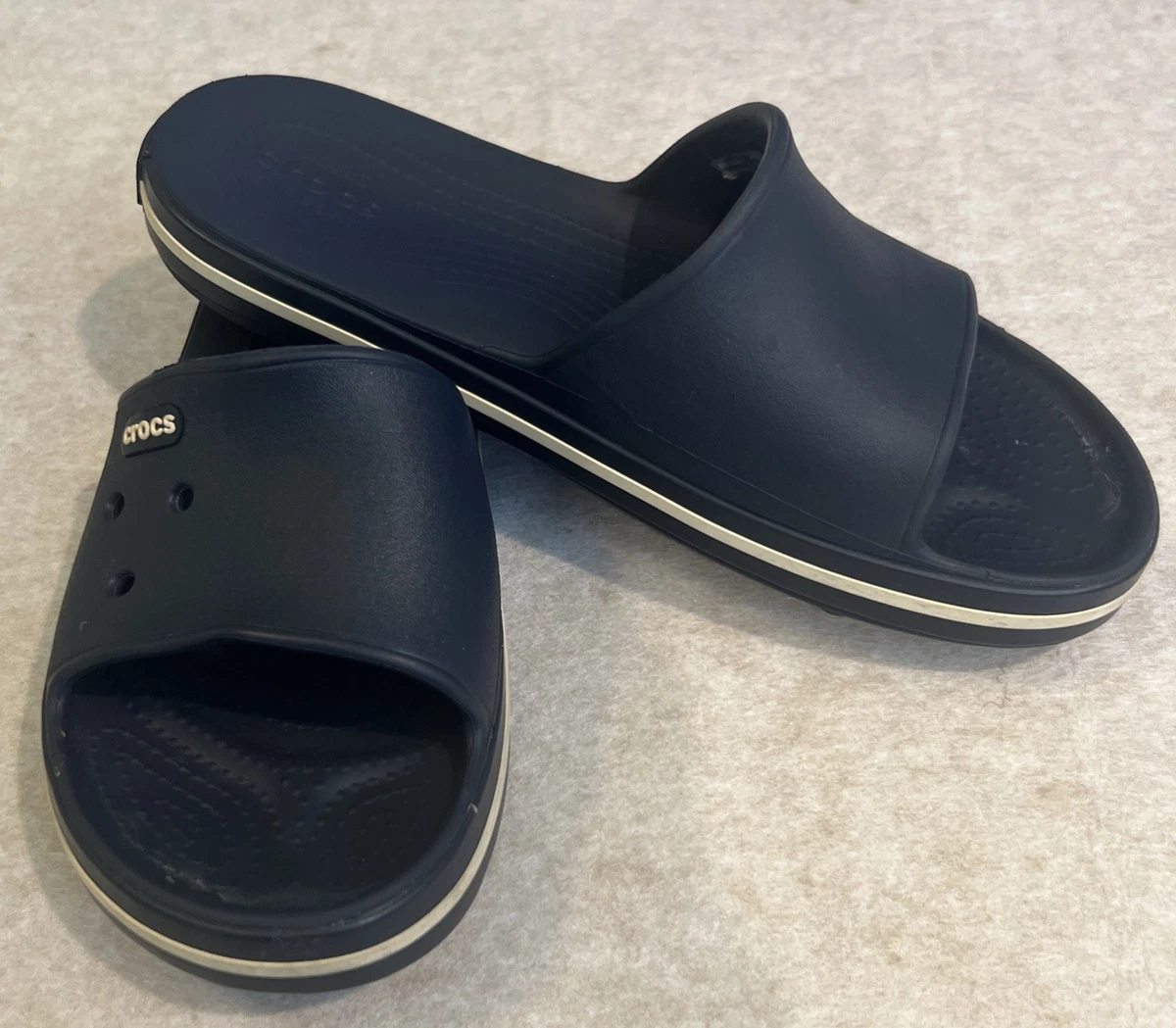 Crocs Crocband Flip Flops Men\'s Size 12 Black Sporty Thong Sandals 0770 Crocs CROCBAND Flip Flops/Thong Sandals - Men main image 2
