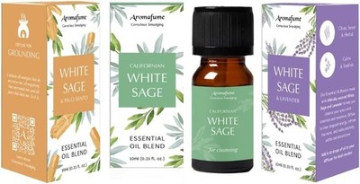 White Sage, Sage & Lavender & Palo Santo Essential Oil Diffuser Blend by Aromafu