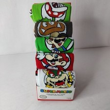 Super Mario Bros Heroes and Villains 5 Pair Crew Socks Official Nintendo Sz 6-10