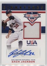 2017 Panini USA Baseball Stars & Stripes Prime 4/5 Zach Jackson #89 Auto 0i76