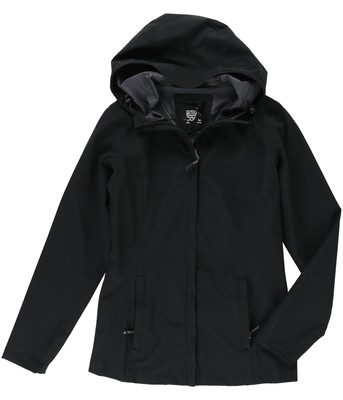 Weatherproof Mens Lightweight Stretch Windbreaker Jacket, Black, X-Small