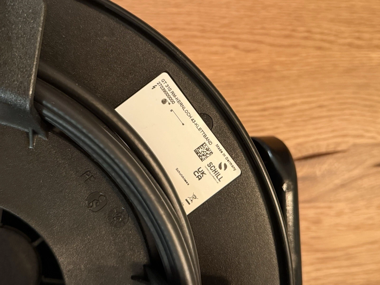 Schill GT310.RM Black 310mm Cable Reel Spool With Evolution XPC 75 Ohm 301-340 2