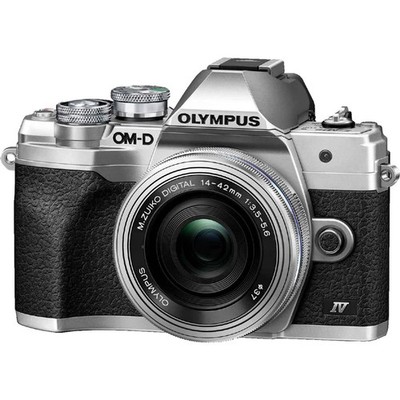 Olympus OM-D E-M10 Mark IV Pancake Kit Systemkamera Silber 20,1 MP (Live-MOS)