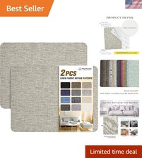 Coarse Linen Repair Patches, Self-Adhesive Fabric Patches, 8X11 inch 2 PCS, M...