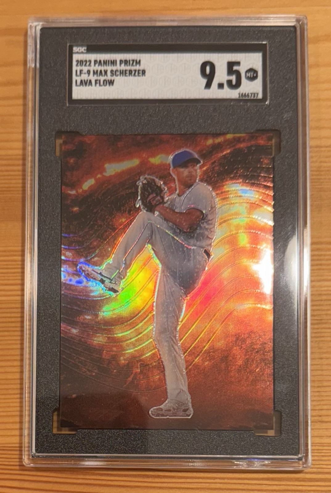 2022 Panini Prizm MAX SCHERZER LAVA FLOW METS RANGERS #LF-9 SGC 9.5 MINT+ Rare