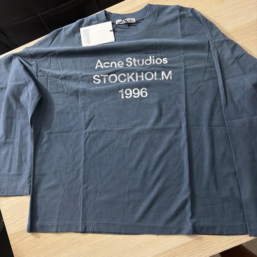 Acne Studios Stockholm 1996 Long Sleeve Navy T-Shirt two sizes available M 
