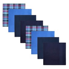 8 Piece Pure Cotton Assorted Men's Handkerchiefs Hanky Gift Box Set - Assorte...