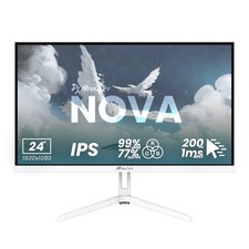 Arozzi Nova 24" White Monitor IPS LED - NEW / OPEN BOX