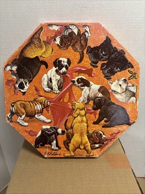 1968 Vintage Springbok Okta Puzzle Puppies By Guy Coheleach, 500 Pieces
