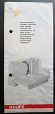 Krups Allesschneider, Gebrauchsanleitung, mehrsprachig von 1975