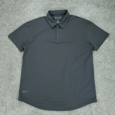 Bylt Polo Mens XL Gray Drop Cut Lux Performance Short Sleeve Shirt