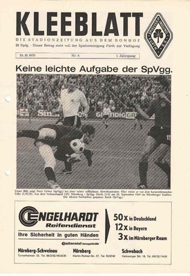 Football programme booklet 70/71 RL SpVgg Fürth-kickers Stuttgart