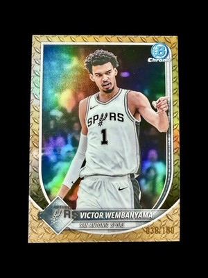 2025-26 Topps Bowman Chrome Victor Wembanyama #BCV-143 Steel Metal 30/100 Spurs