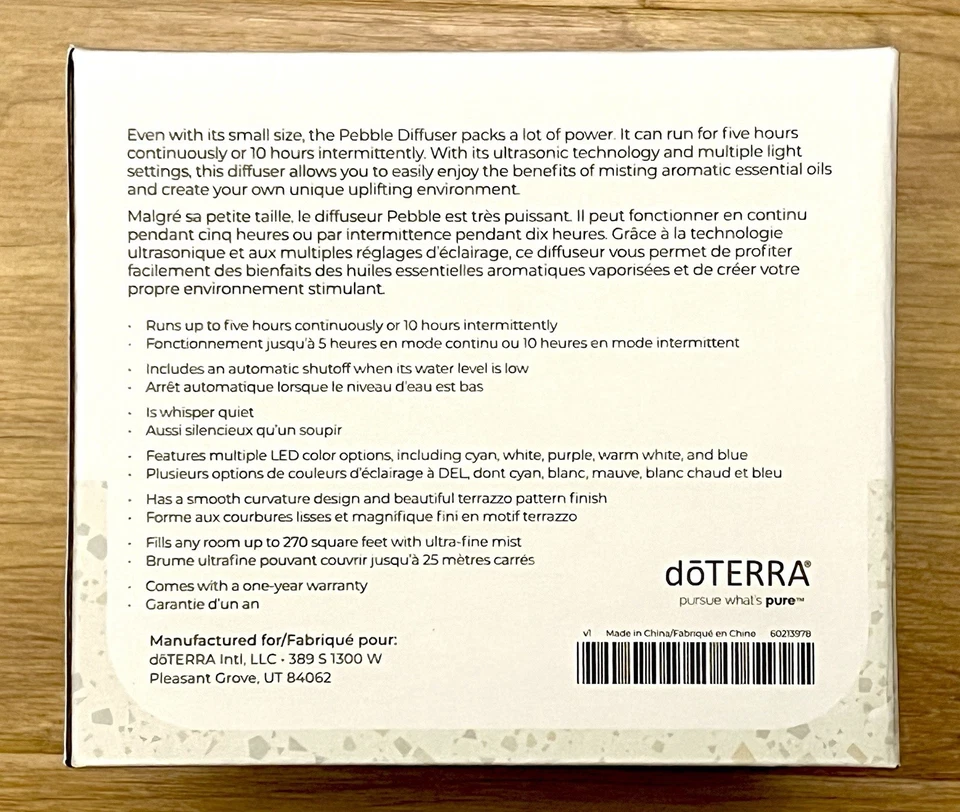 NEW Pebble diffuser by dōTERRA with 15ml Citrus Bloom & Siberian Fir - Image 4 of 4